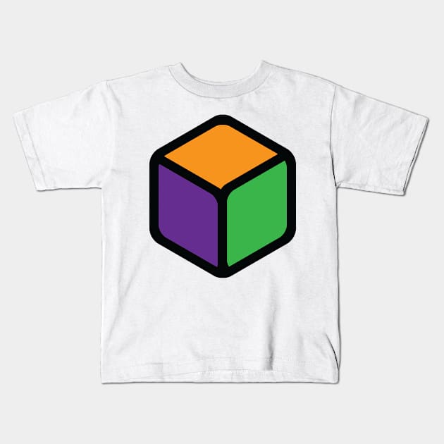 Cube Streetwise Color Palette Kids T-Shirt by DankSpaghetti